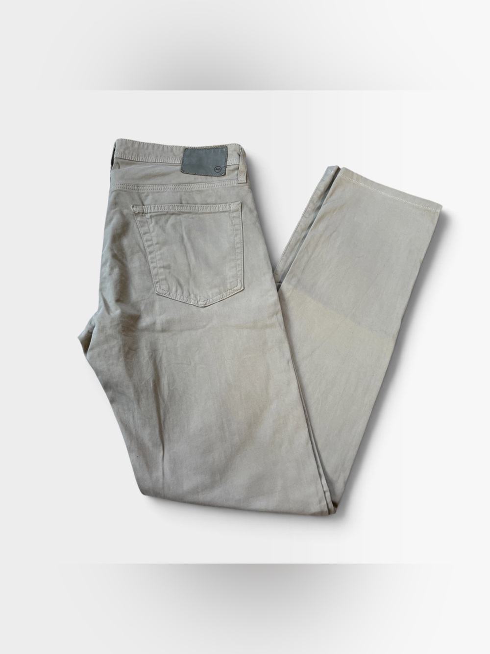 AG Adriano Goldschmied Men's Slim Straight Jeans in Light Beige
